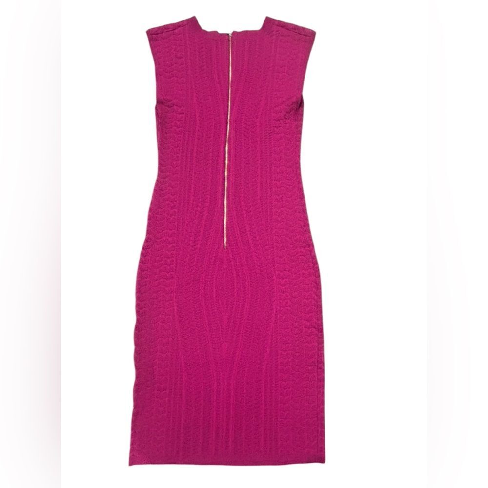 Women’s Hot Pink Bodycon Knee Length Party Dress by Bebe-size SM - Picture 5 of 6